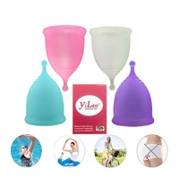 2 pcs medical silicone menstrual cup womens hygienic cup clean menstrual cup womens menstrual collector womens health care