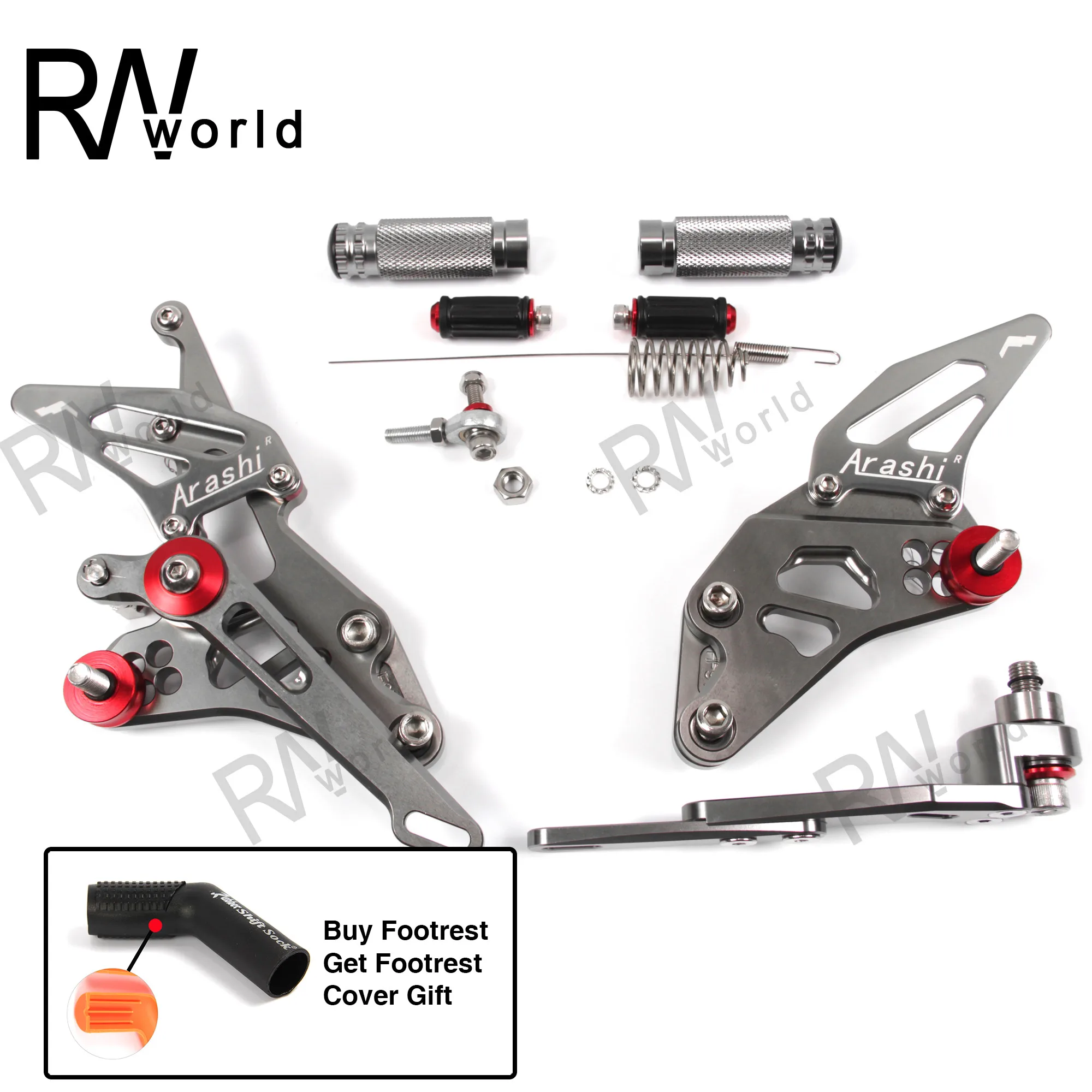 

Rearsets Footrest Footpegs For SUZUKI GSXR 1000 2009-2016 Motorcycle CNC Adjustable Rear Set GSXR1000 GSX-R1000 2010 2011-2015