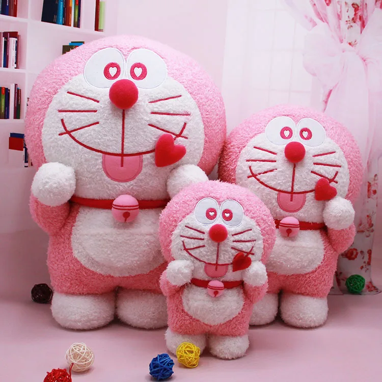 Япония аниме мультфильм Дораэмон коллекция розовые мягкие животные плюшевые игрушки Juguetes Sukura Cat Peluche Brinquedos Для детей девочек