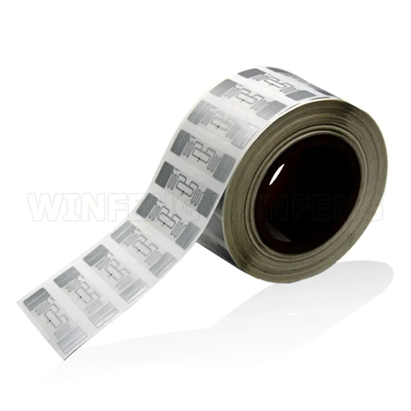 50 шт./лот UHF RFID бирка длинный диапазон 73*21 мм 860 960 МГц Пассивный бумажный ярлык с