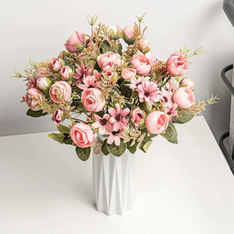 

Valentine's Day Small Fresh Simulation Rose Bud Home Decoration Simulation Wedding Bride Holding Bouquet