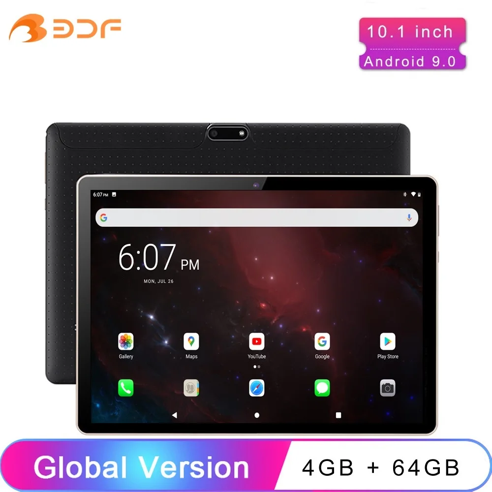 new 10 1 inch tablet pc android 9 0 octa core google play phone call tablet wifi bluetooth 4gb ram 64gb rom tablets type c free global shipping