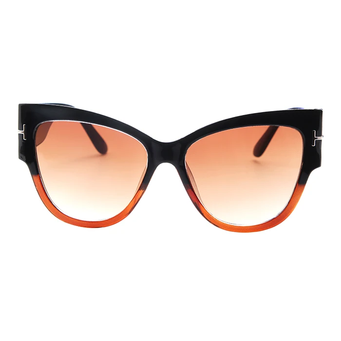C5 Новые модные брендовые дизайнерские солнцезащитные очки Tom Cat Eye, Женские винтажные солнцезащитные очки с большой оправой UV400 - Цвет линз: C5