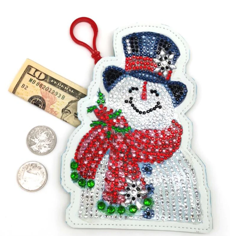 Рождественский кошелек сделай сам с изображением снеговика специальной формы