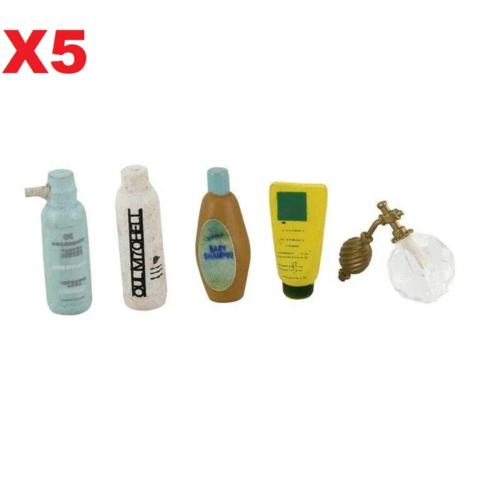 1:12 миниатюрная мебель для кукольного домика гель душа и шампуня ванной 5 шт. в