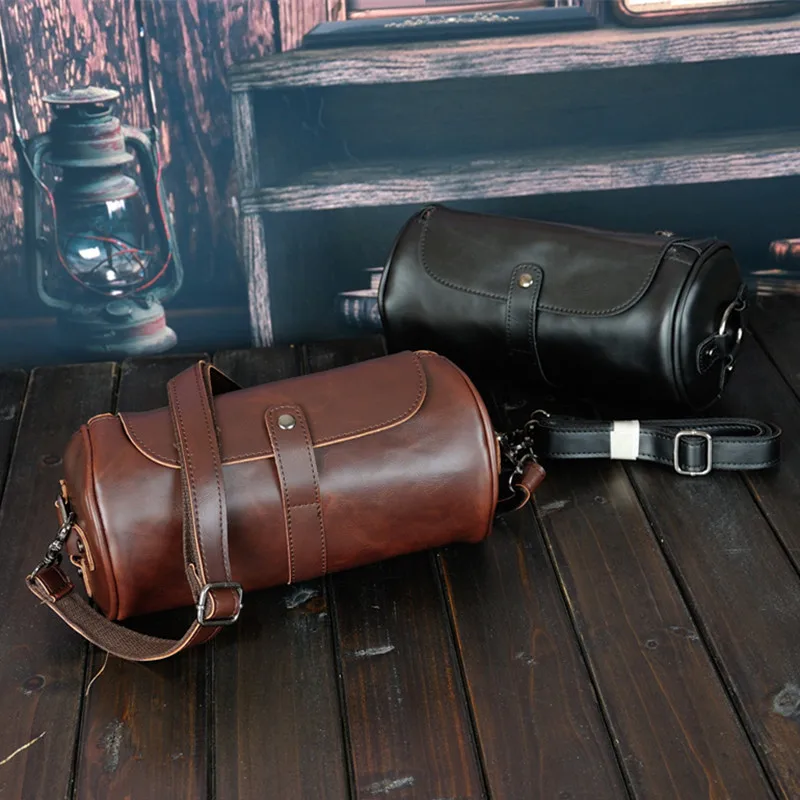 Винтажная сумка мессенджер для мужчин и женщин однотонная Повседневная Деловая