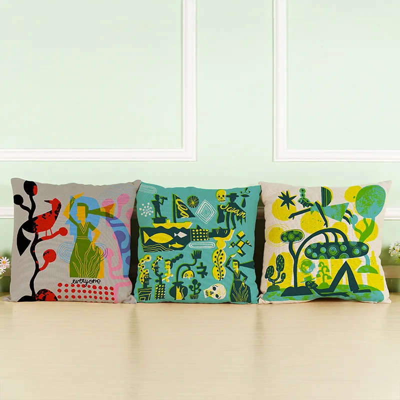 Чехол для подушки разноцветный чехол с абстрактным принтом украшение спальни