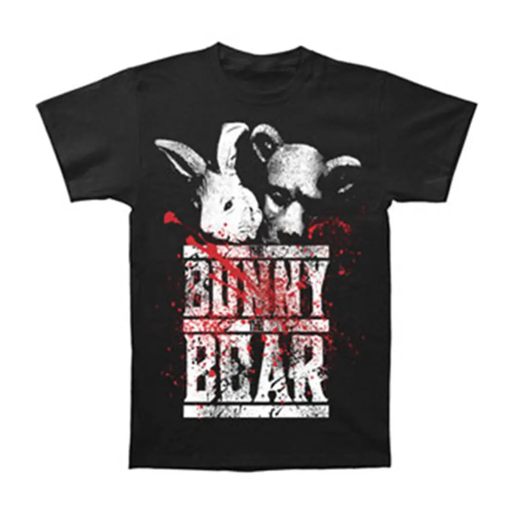 

Bunny The Bear Men's Murder T-shirt Black Sleeve Tee Shirt Homme T shirts