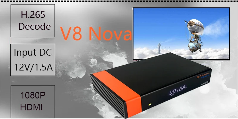 Спутниковый декодер smart GTMEDIA V8 NOVA DVB-S2 H.265 1080P 1 год бесплатно Испания Европа cccam спутниковый ресивер freesat v8 nove