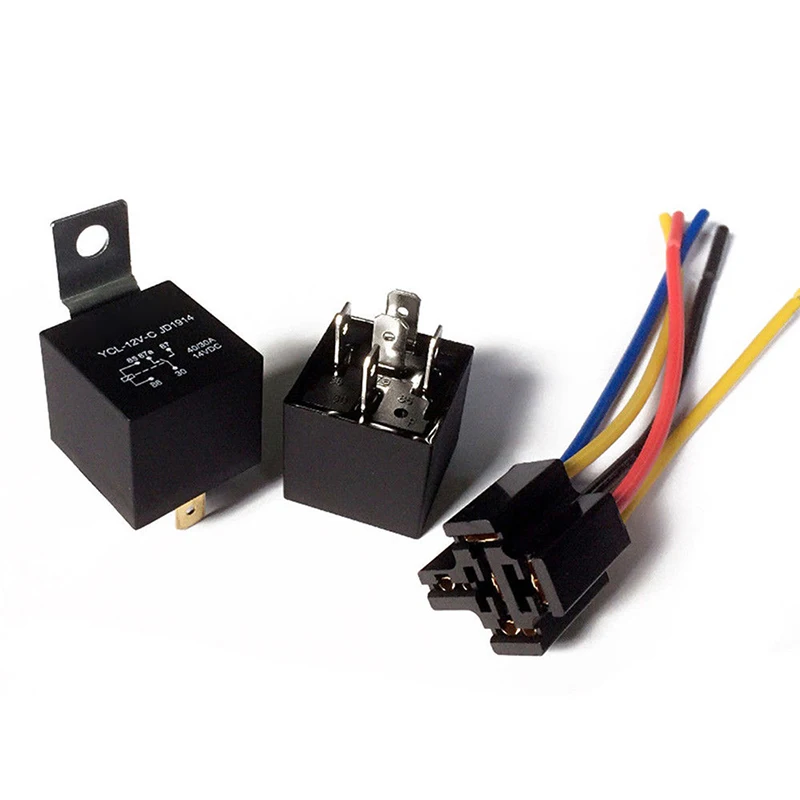 

1PCS 12V 30/40 A 5 Pin 5P Automotive Harness New Arrival High-quality Car Auto Relay Socket 5 Wire