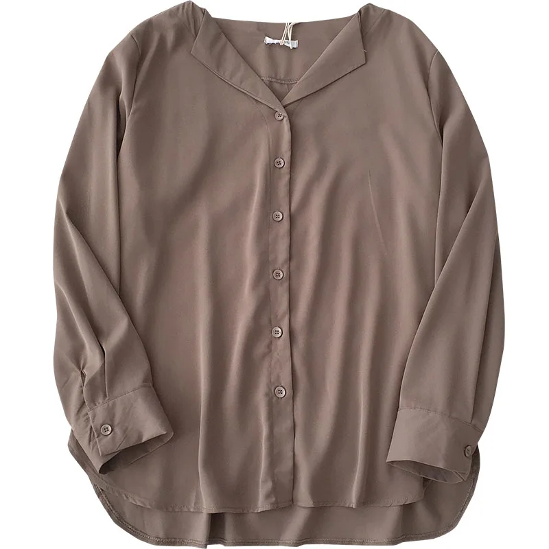 

Cheap wholesale 2021 spring autumn new fashion casual ladies work women Blouse woman overshirt female OL long sleeve Vy439