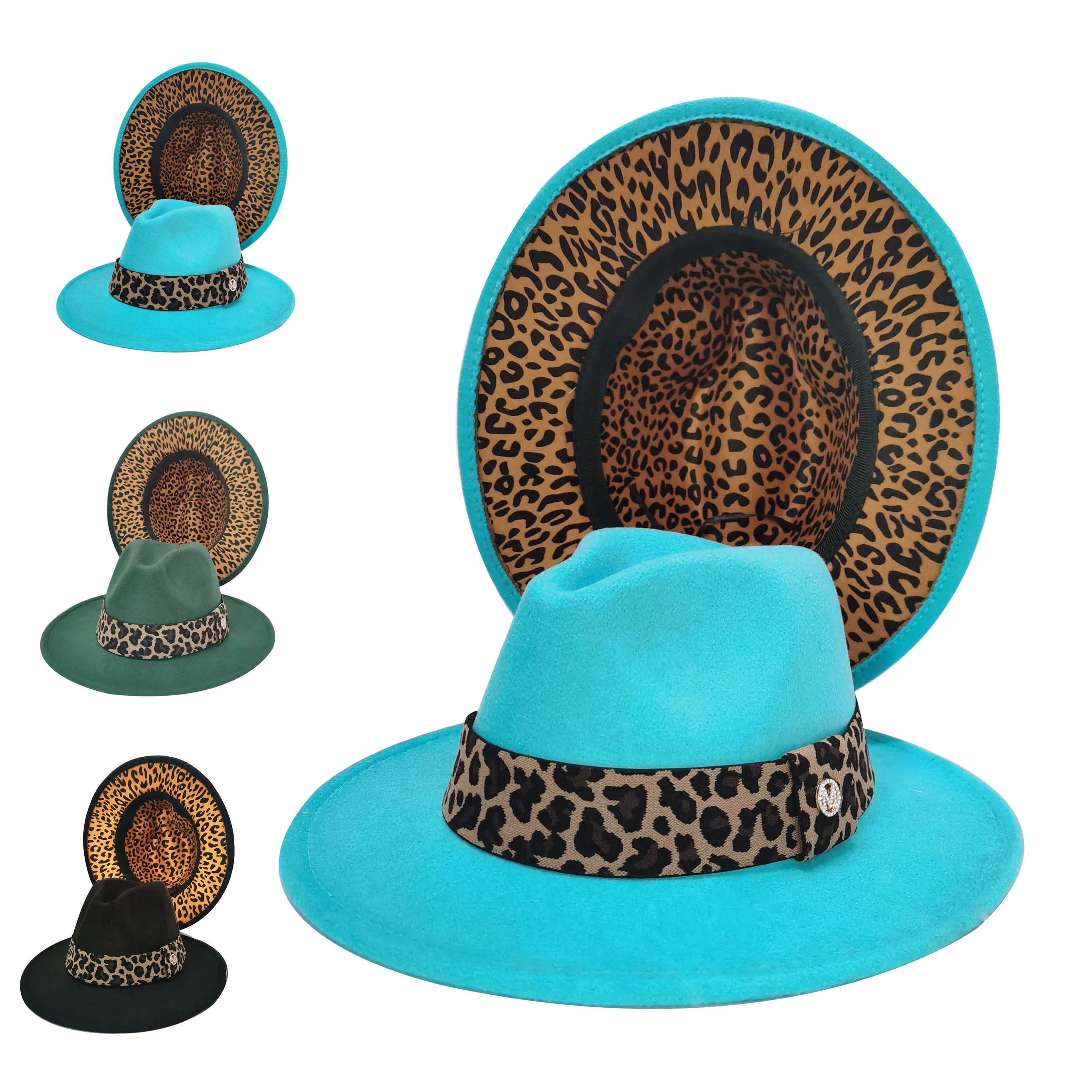 

Autumn New Fedoras Hats For Women Man Belt Black Hat Fascinator Panama Hat Ladies Hat Outdoor Travel Wide Brim шапка женская