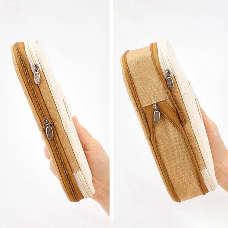 

Macaron color matching large-capacity pencil case simple stationery storage box