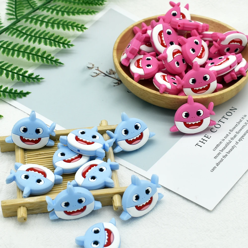 

5Pcs Food Grade Silicone Beads Cartoon Shape Soft Beads DIY Pacifier Chain Baby Teething Toy High Temperature Resistance Teether
