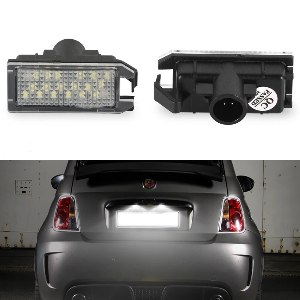 

2Pcs LED License Number Plate Light For Jeep Grand Cherokee Compass Patriot For Maserati Levante For Fiat 500 For Dodge Viper