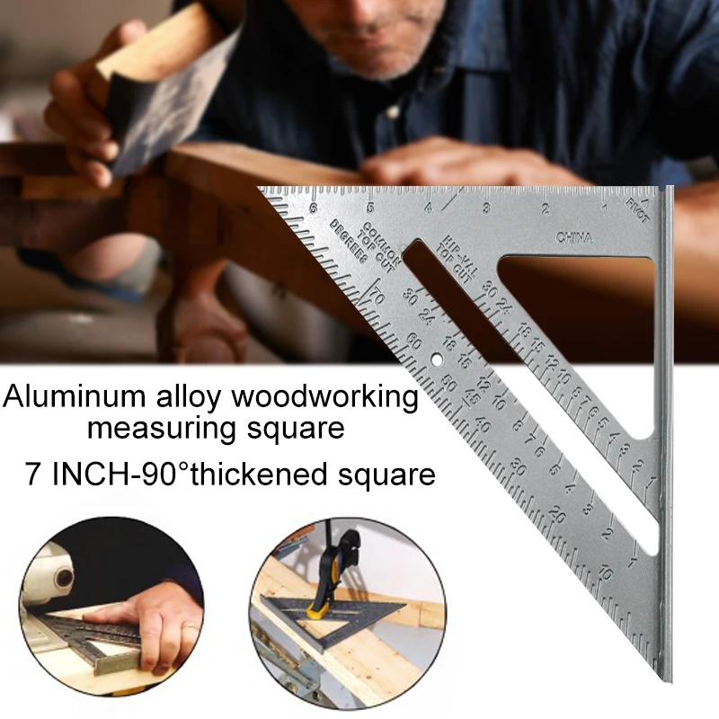 7 &quotТреугольники линейка Алюминий сплав квадратный Деревообработка измерения