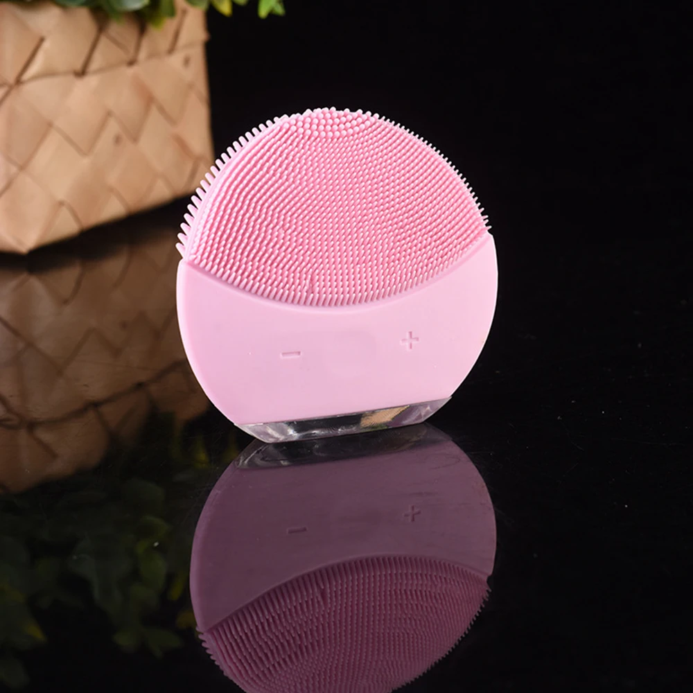 

Ultrasonic Vibration Electric Facial Cleansing silicone Sonic Face Brush Cleanser Skin Pore Blackhead Remover USB Rechargeable