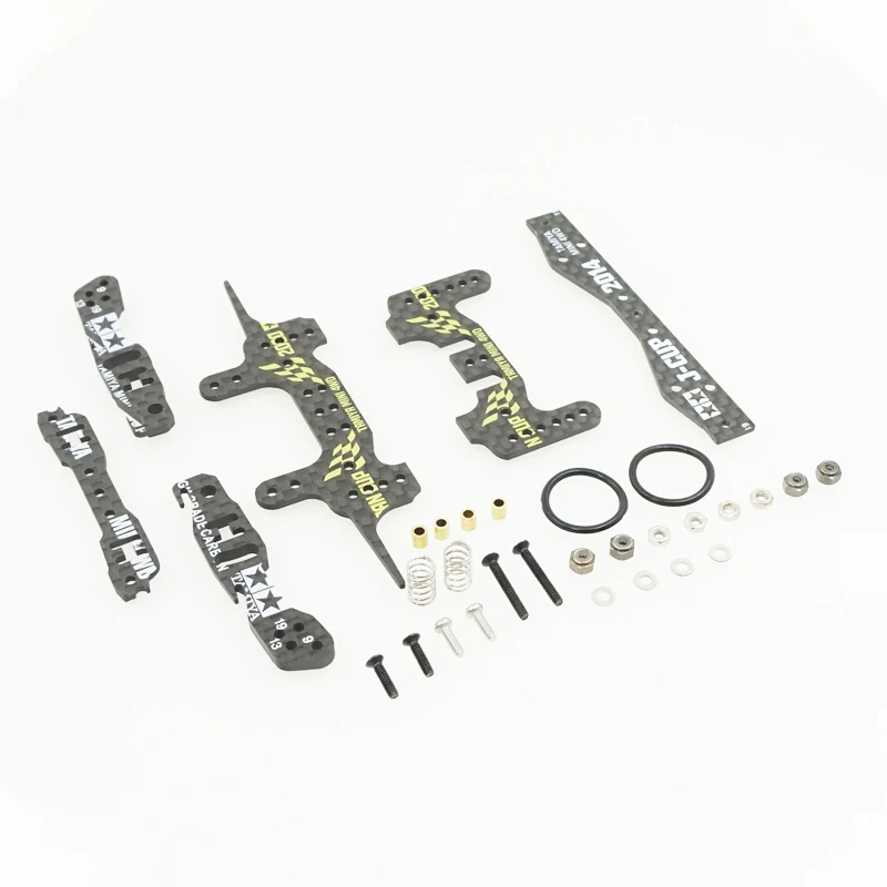 Piezas de carbono autofabricadas para coche de carreras tamiya, muelle de suspensi&oacute;n independiente, conjunto delantero/trasero, para chasis MS MA AR S2, 4wd-5