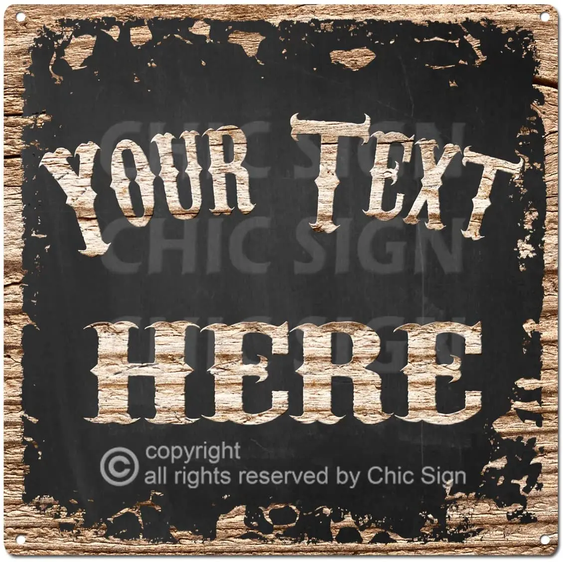 Жестяной шикарный знак в рустикальном винтажном стиле индивидуальный дизайн с