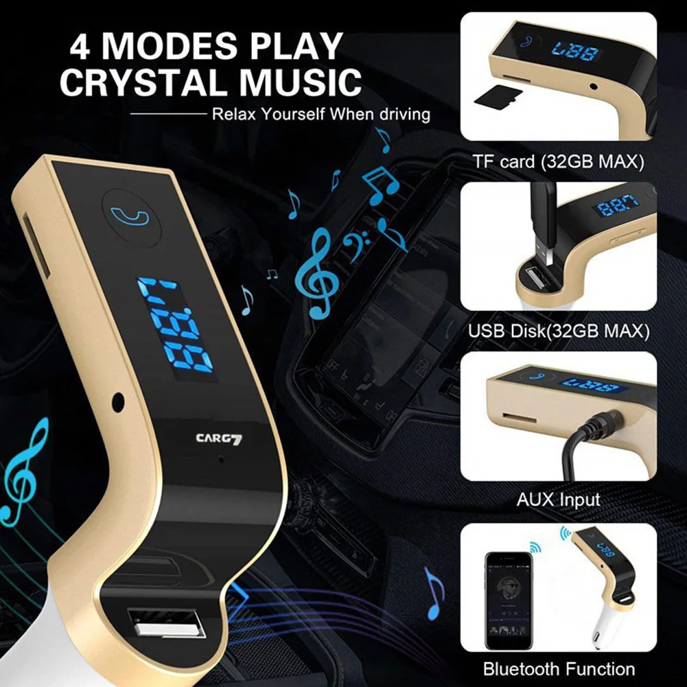 Автомобильный FM-передатчик беспроводной Bluetooth-передатчик для автомобиля FM-радио