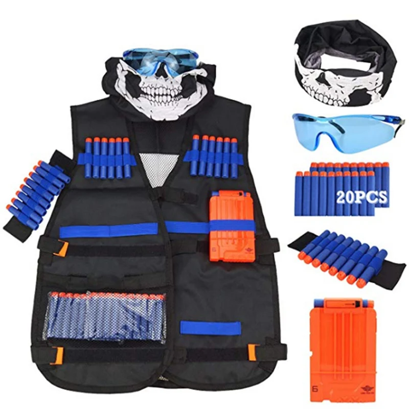 

Tactical Vest Kids Holder Kitfor Nerf N-Strike Elite Series Kids Tactical Vest Suit Kit Set Outdoor Game Accessories Toys