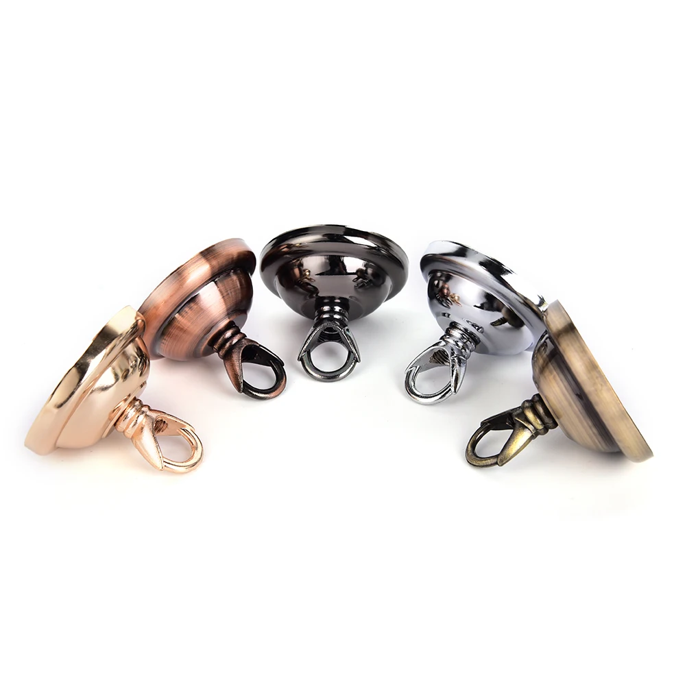 

Fitting Chandelier 56mm Diameter 5 Colors Retro Lamp Holder Vintage Light Base Antique Ceiling Rose Hook Ring Plate Lamp Bases