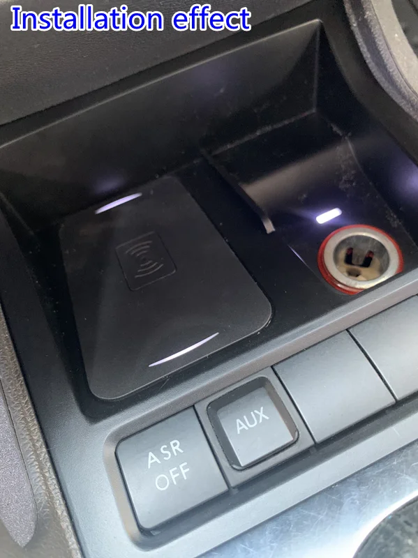 1set abs plastic material 15w fast charging qi car wireless charger phone charging for 2008 2013 volkswagen vw golf 6 mk6 5k1 free global shipping