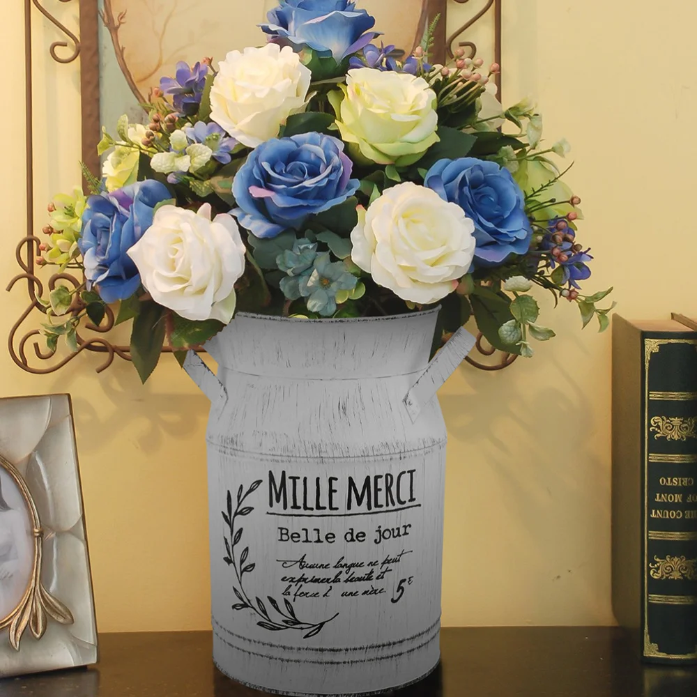 

2pcs Vintage Flower Bucket Useful Flower Arrangement Pot for Home Decor