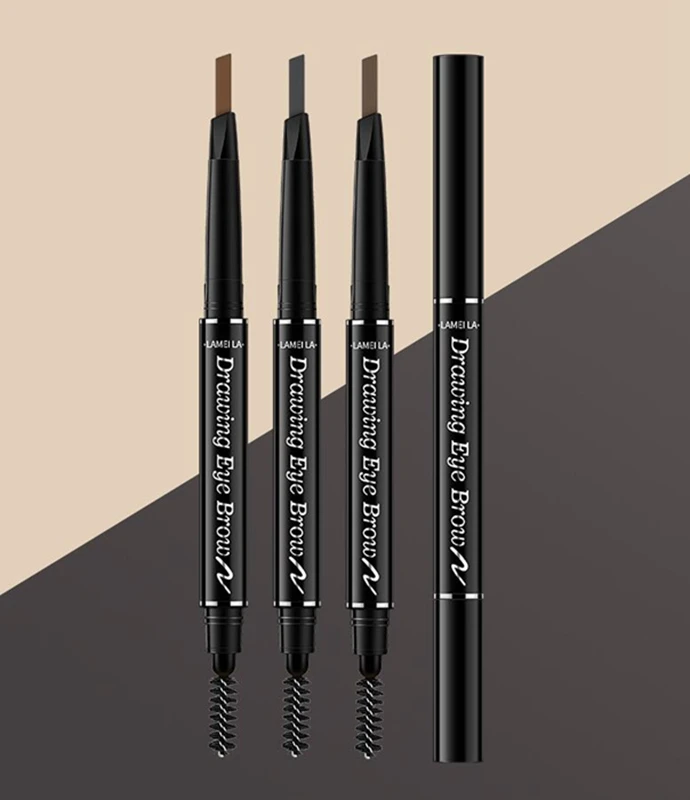 Карандаш для бровей двухсторонний Водонепроницаемый долговечный не Цветущая