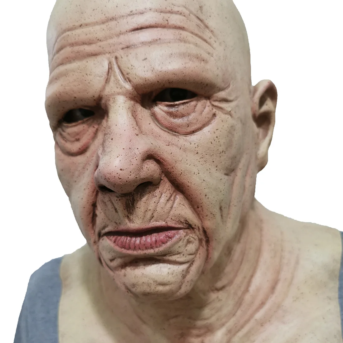 

Old Man Scary Mask Cosplay Scary Full Head Latex Mask Halloween Funny Cosplay Party Mask Old Man Head Helmet Real Masks
