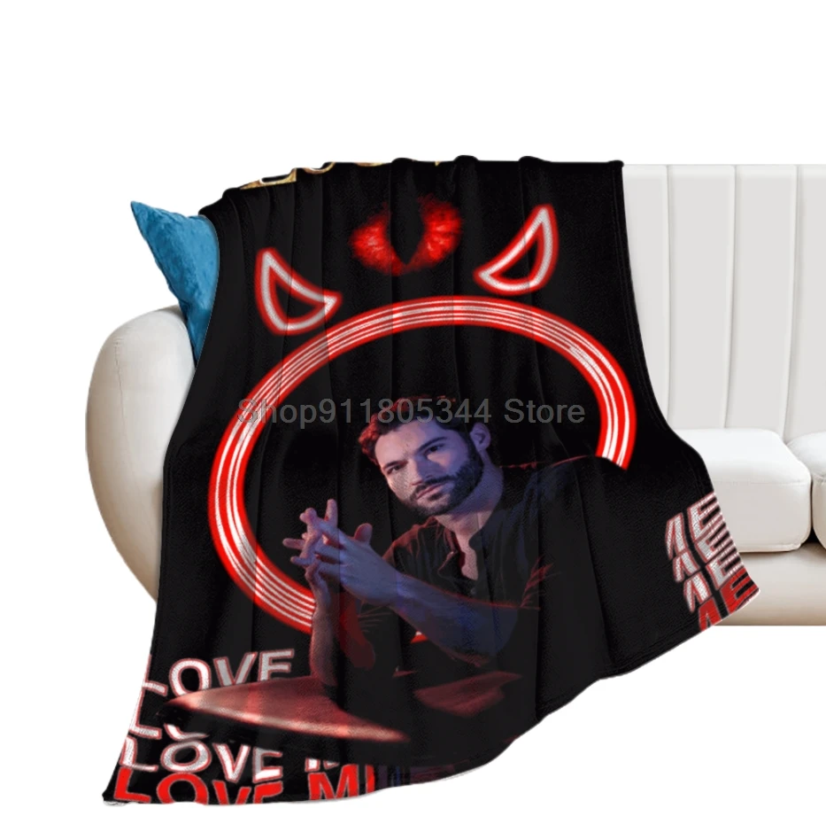 

Светящееся теплое одеяло Lucifer Morningstar для романтического клуба, зимнее постельное белье, мягкое Флисовое одеяло с 3D принтом