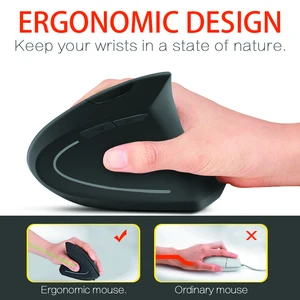 2 4g wireless mouse upright mouse ergonomic vertical optical 1600 dpi usb computer mice 6 buttons for pc laptop desktop free global shipping