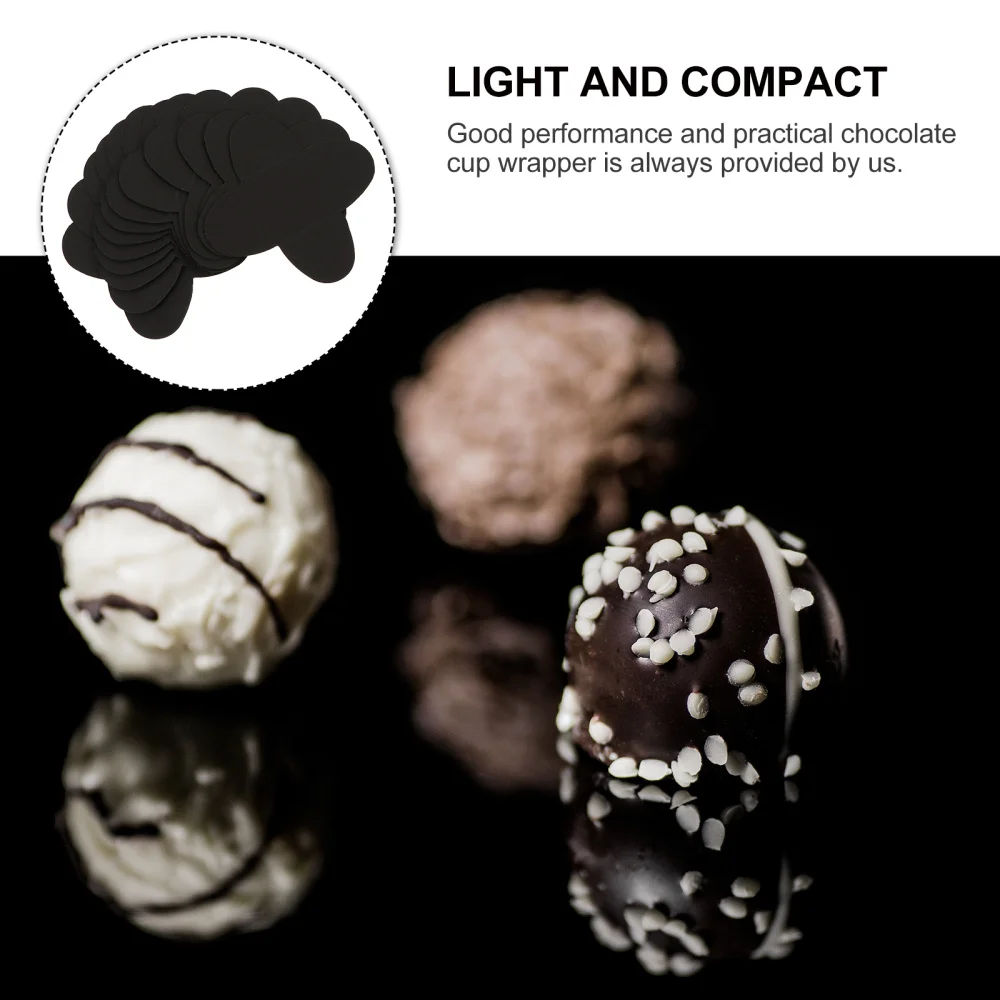 

100pcs Chocolate Wrappers Chocolate Paper CandyTray Paper Dessert Chocolate Base