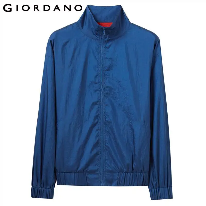 Giordano мужская куртка со стоячим воротником тонкая ветровка дышащая сетчатая подкладка мягкая свободная Casaco Masculino 91079687