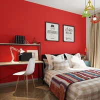 red wallpaper pure pigment wine red big red living room bedroom hotel background wall clothing store wallpaper