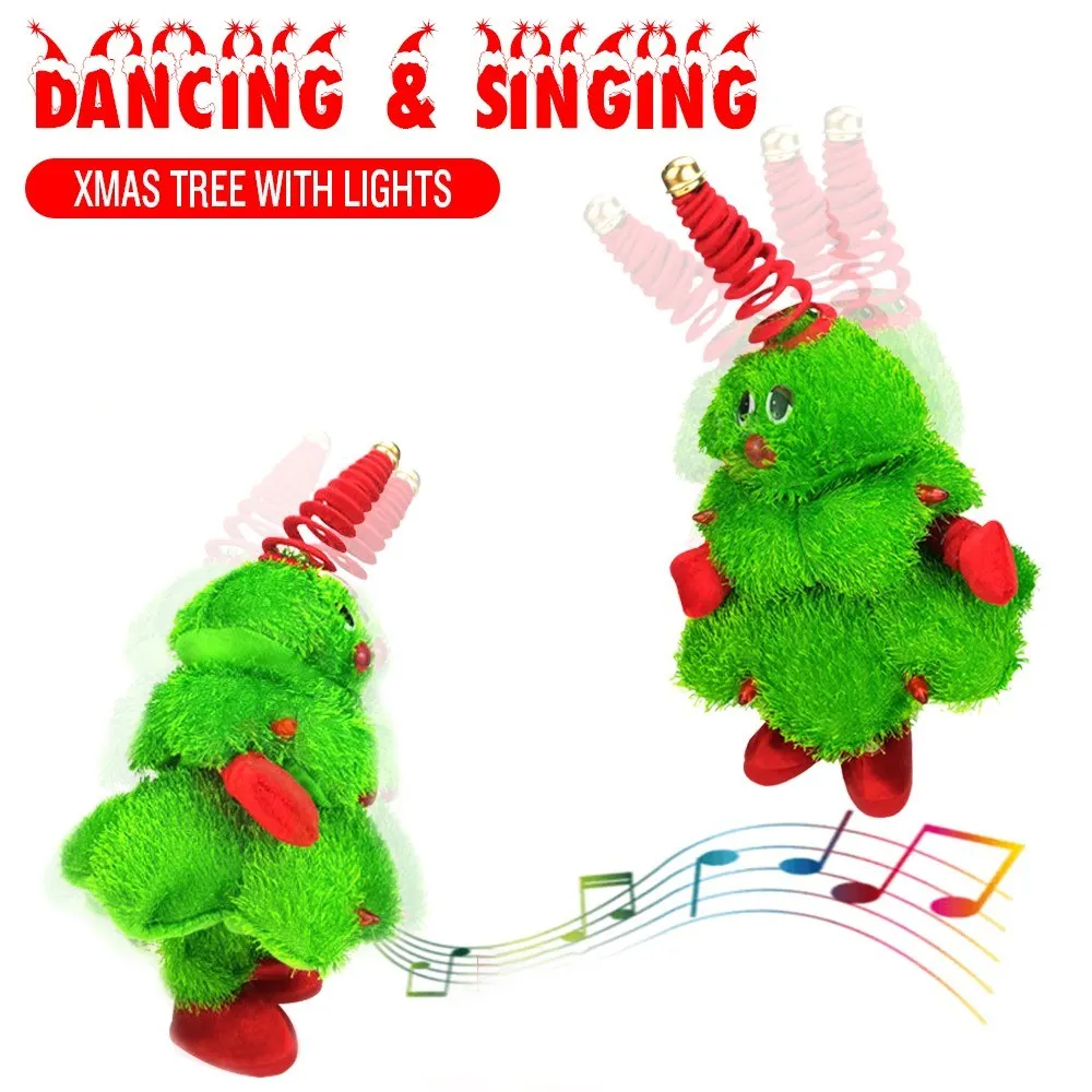 

Dancing Christmas Tree Singing Christmas Tree with lights Funny Cute Toy Christmas Decoration Xmas Gift for Kids and Adults