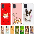 Силиконовый чехол для телефона samsung galaxy A31 A41 A51 A71 A01 A81 A91 A30S A20S A50S M30S M40S Corgi dog