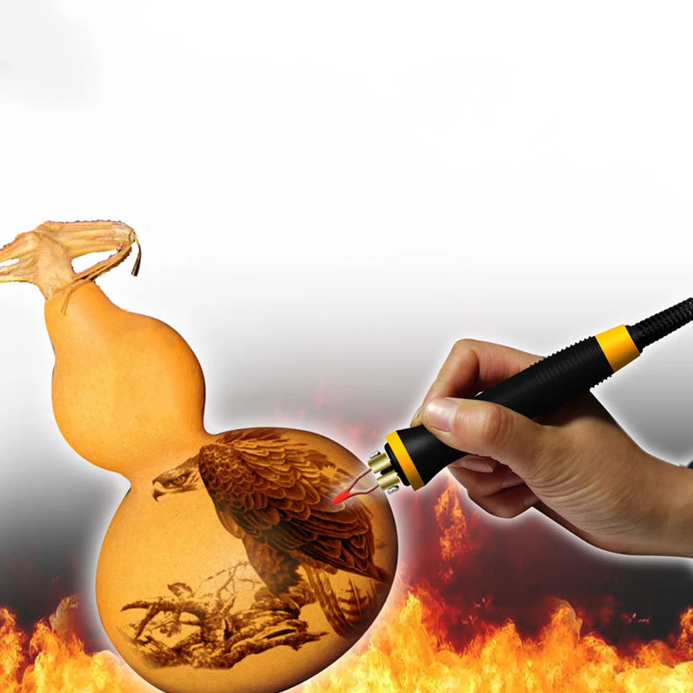 Электрический паяльник-ручка с изоляцией и проводным тиснением ручка