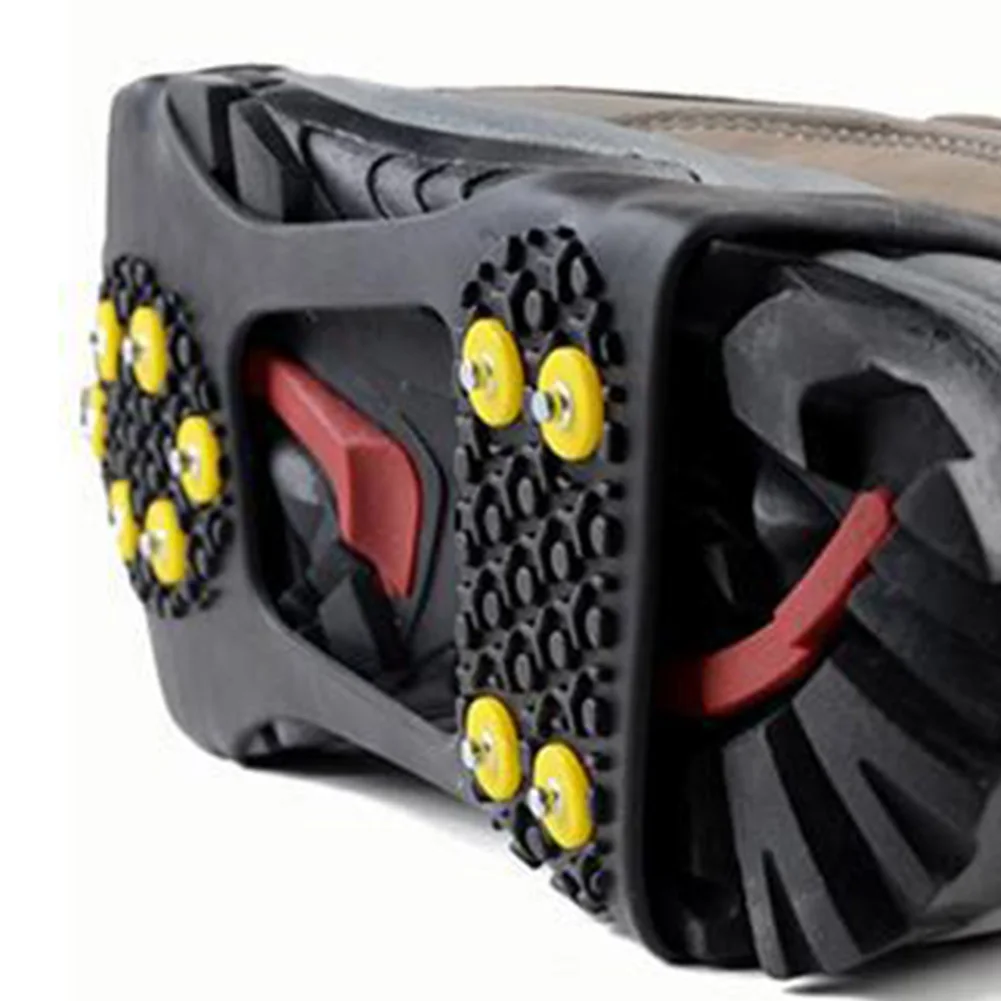 

Hiking For Winter Sports Snow 10 Steel Studs Ice Grips Rustproof Spikes Useful Anti-slip Traction Cleat