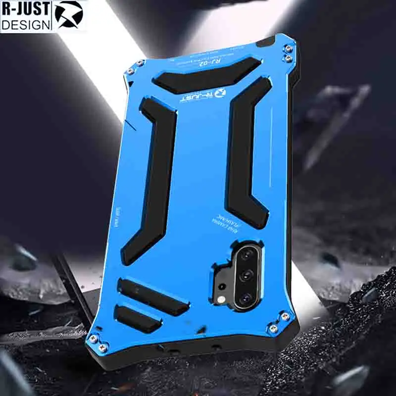 R-JUST серии Gundam металлический бампер для SAMSUNG Galaxy Note 10 Plus S10 S10 Plus Броня Doom алюминиевый корпус Чехол