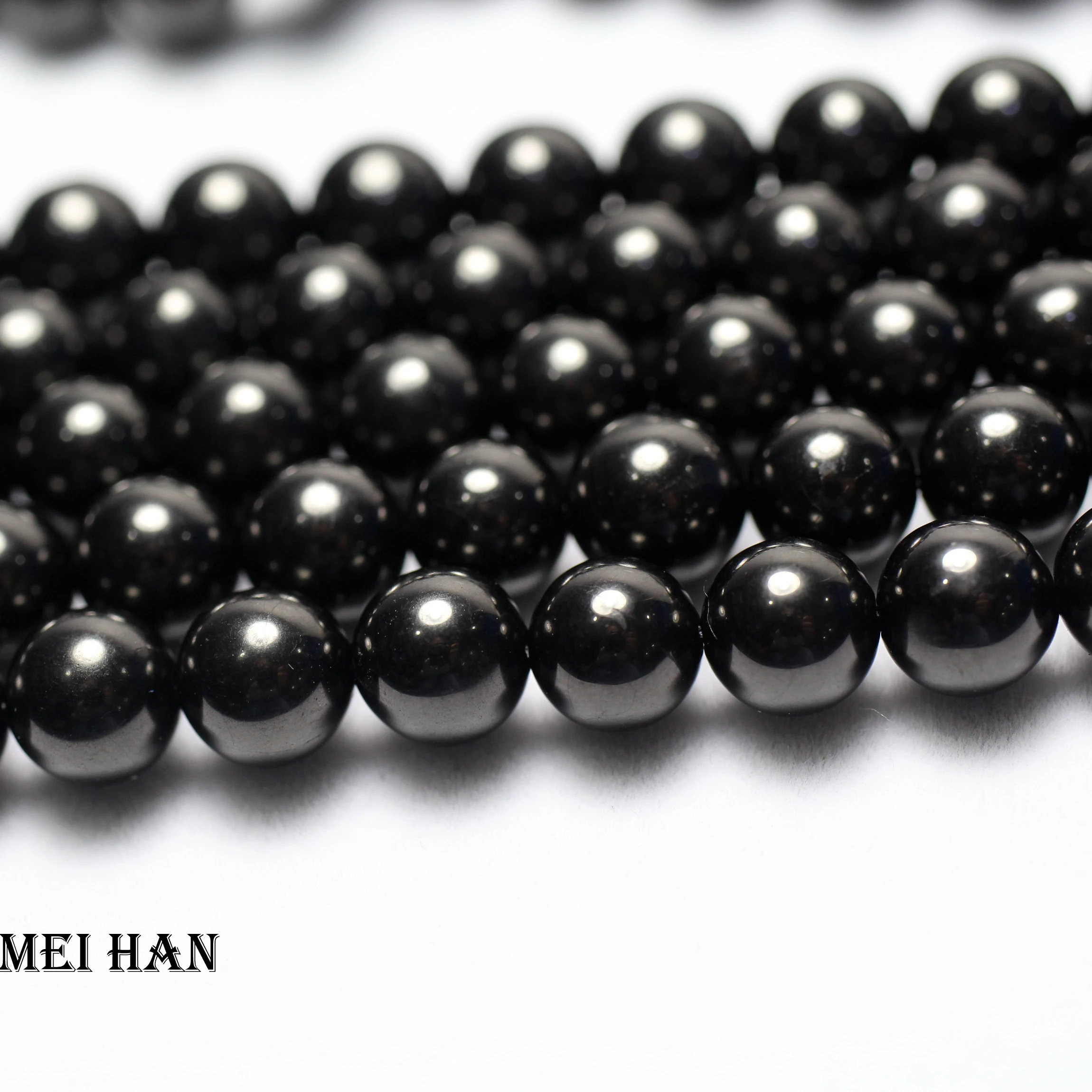 Meihan (2 нити/комплект) Экономичные натуральные 9 мм ± 0 3 струйные угольные круглые