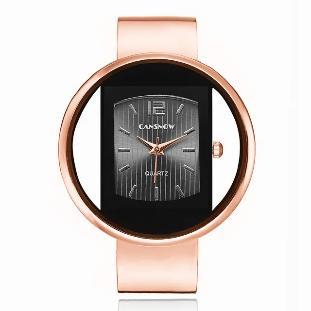 Rose Black Новинка, брендовые модные часы, роскошный ремешок из нержавеющей стали, кварцевый круглый браслет, позолоченные часы, женские Рабочие часы Bayan Kol Saati - Цвет: Rose Black