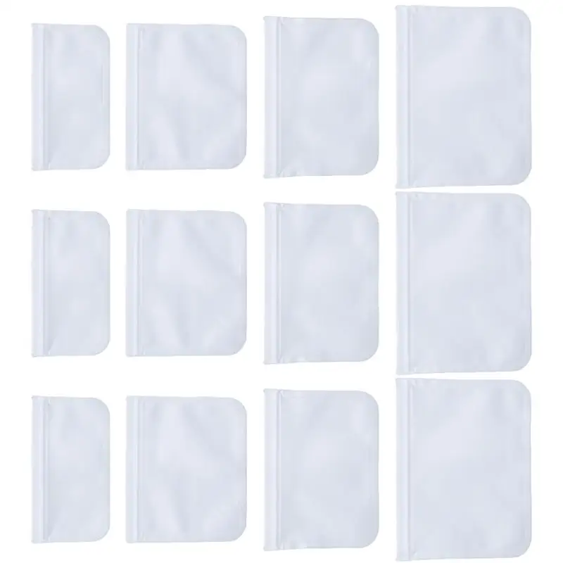 

1 Set/12Pcs PEVA Flat Food Sealed Bag Freshness Protection Package Self Sealing Storage Bag for Fruit Vegetable Orange