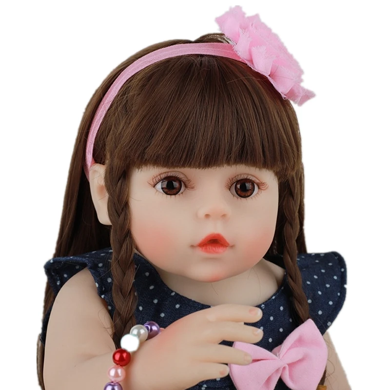 

48cm Reborn Baby Doll Soft Silicone Cloth Body Newborn Playmate Soothing Kids Toys Realistic Doll Christmas Birthday Gift