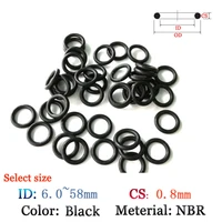 cs 0 8mm fluororubber o ring 100pcs washer seals plastic gasket silicone ring film oil and water seal gasket nbr material o ring