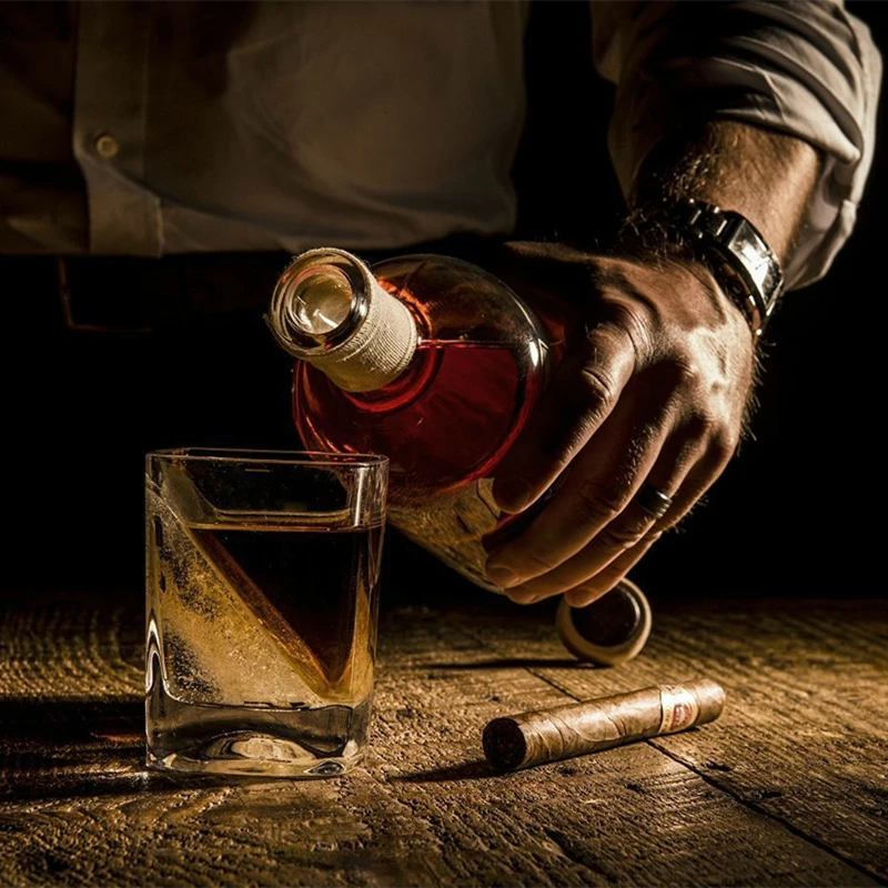 Косой Айсберг виски Клин старые модные стекло силикагель Форма для