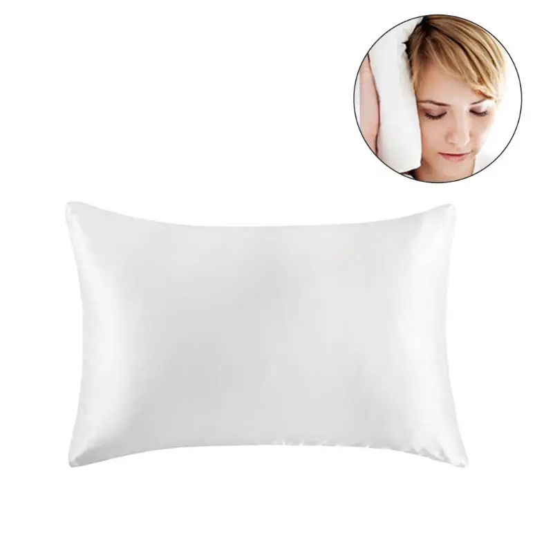 Наволочка из искусственного шелка атласная мягкая гладкая однотонная роскошная