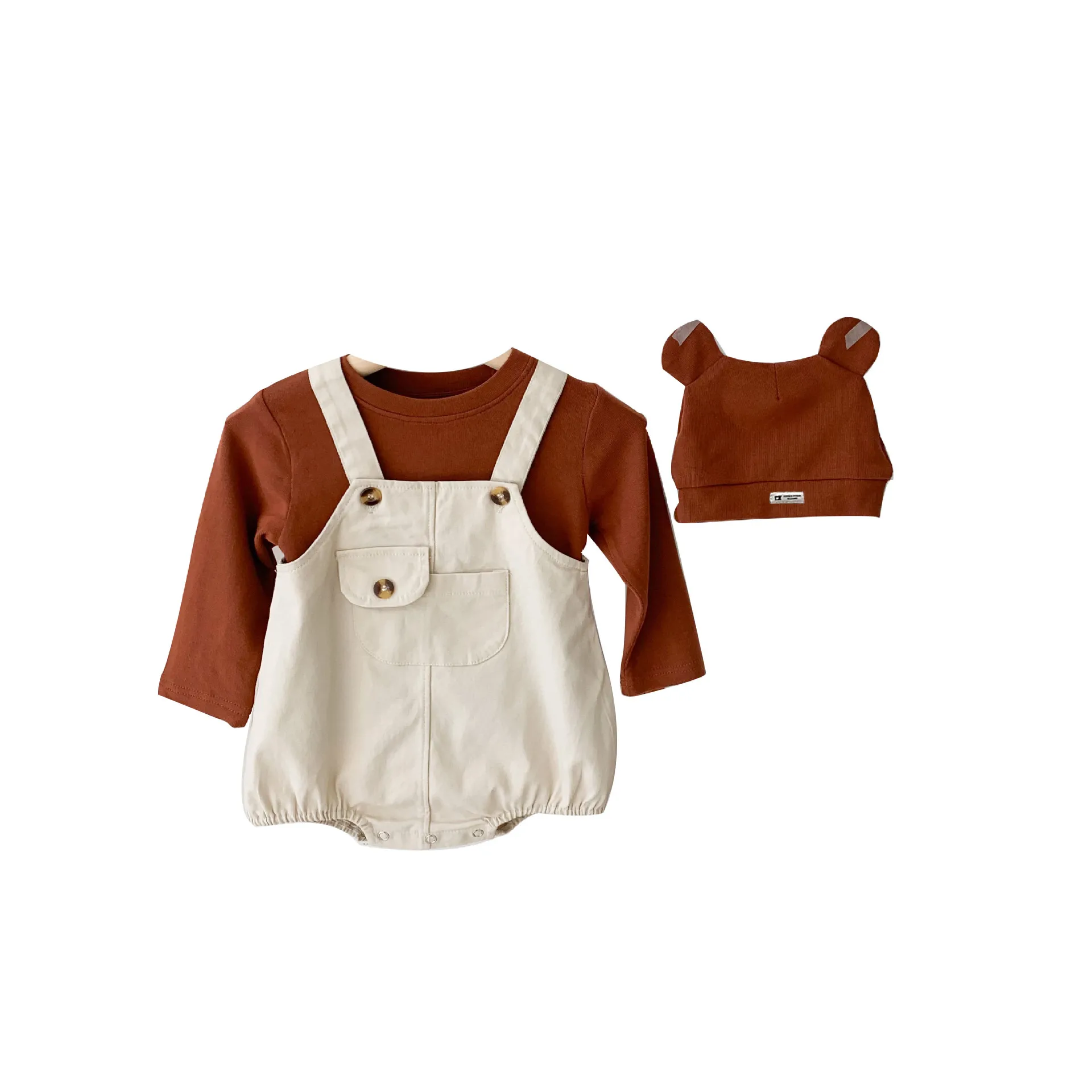 

Korean 0-3 Years Old Baby Jumpsuit Infant Clothe Boys Girls Solid Color Leisure Sleeveless Romper