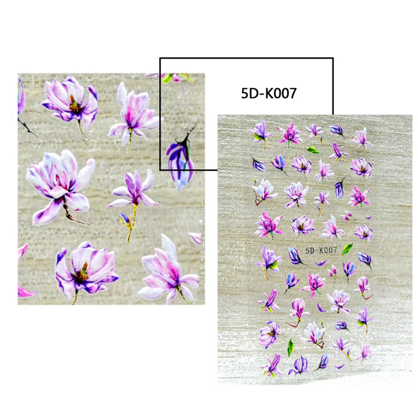 Nail Art Sticker Decals 3D Self-Adhesive Acrylic Engraved Supplies DIY Decorations for Women | Красота и здоровье