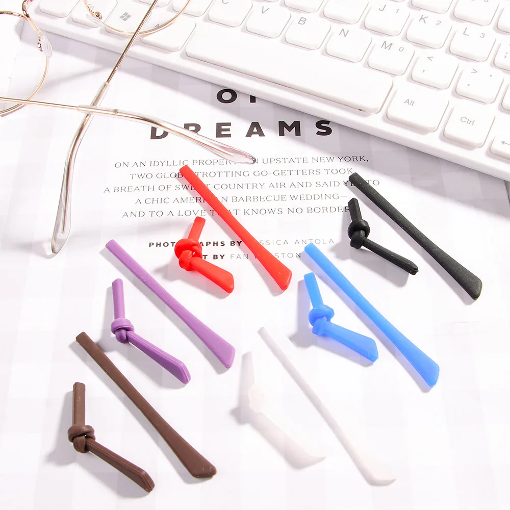 1 пара Противоскользящих ушных крючков очков аксессуаров для силиконовый